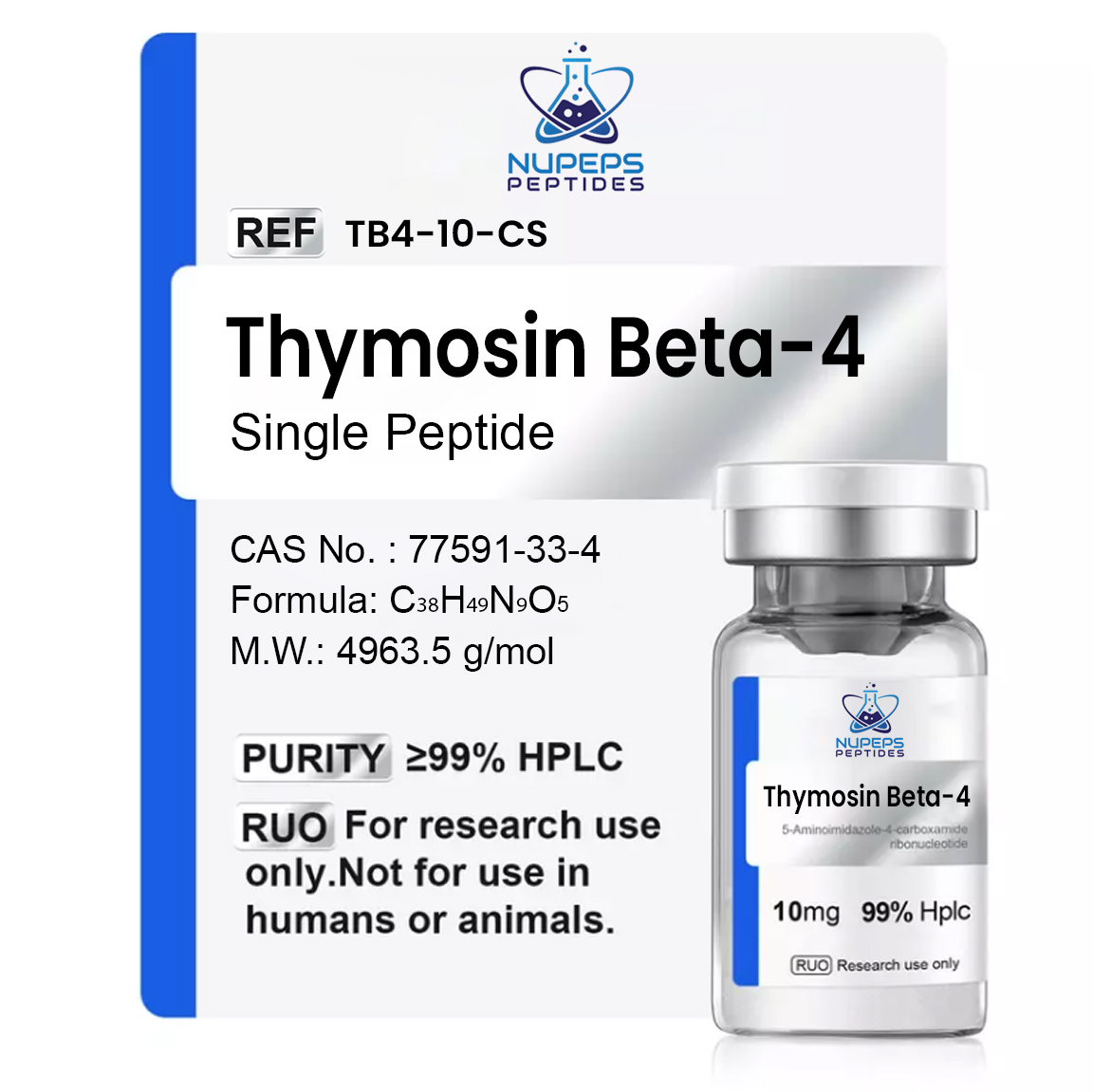 Thymosin Beta 4 -naturally occurring peptide- 10mg